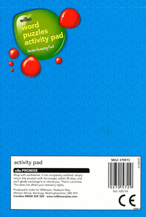 Word Puzzles Activity Pad Discount