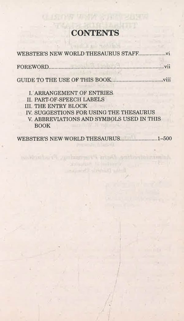 Webster s New World Thesaurus (Revised And Updated) Online