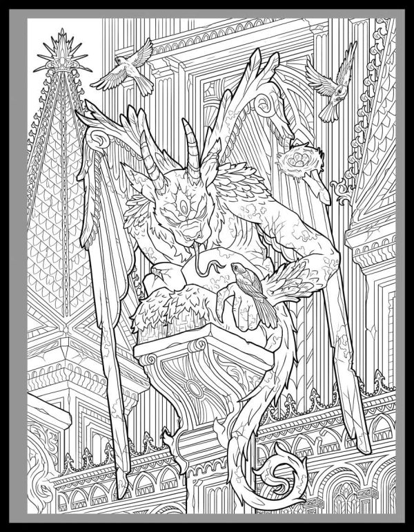 Dark Art Gothica: A Horror Coloring Book Online Hot Sale