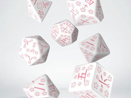 Japanese Cherry Blossoms Petals Dice Set (7) Online