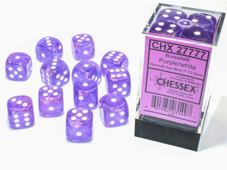 Borealis Luminary 16mm D6 Purple White (12) (CHX27777) For Cheap