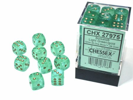 Borealis Luminary 12mm D6 Light Green Gold (36) (CHX27975) on Sale