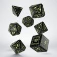 Elvish Black & Glow in the Dark Dice Set (7) For Cheap