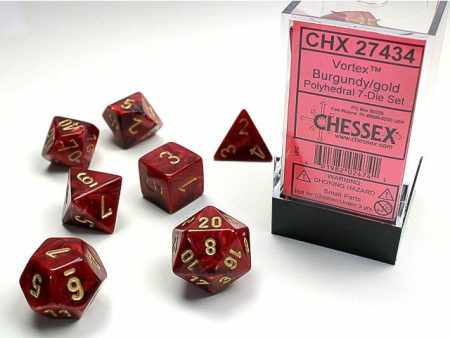 Vortex Burgundy w Gold - 7 Die Set (CHX27434) Online Sale