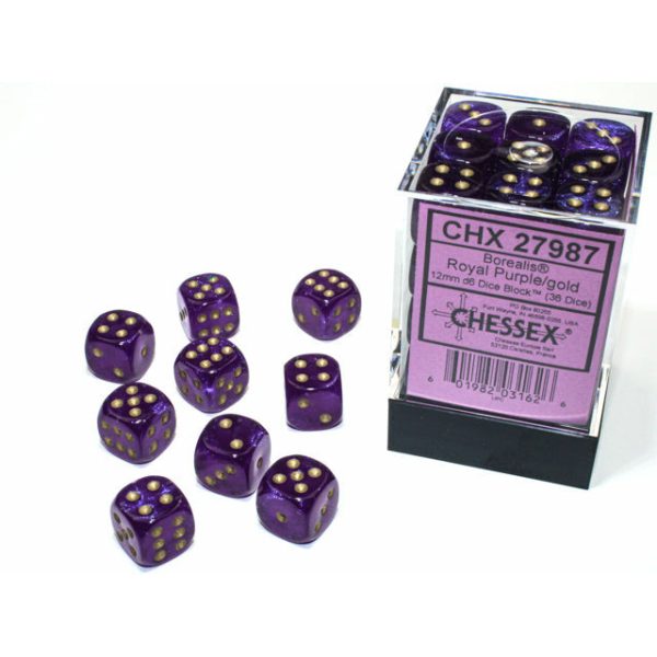 Borealis Luminary 12mm D6 Royal Purple Gold (36) (CHX27987) Hot on Sale