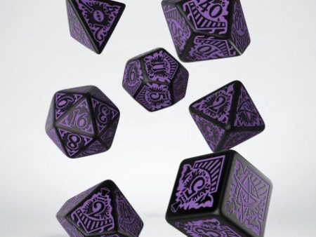 Call of Cthulhu Horror on the Orient Express Black & Purple Dice Set (7) Fashion