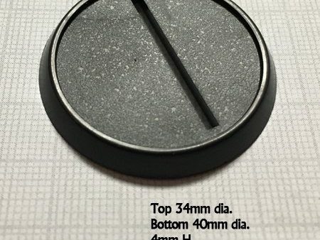 40mm Round Plastic Gaming Base - 10 pack (74033) Online