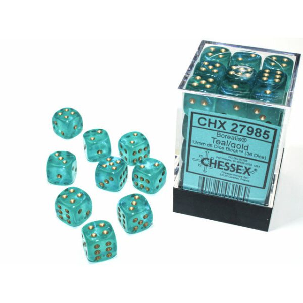 Borealis Luminary 12mm D6 Teal Gold (36) (CHX27985) Online now