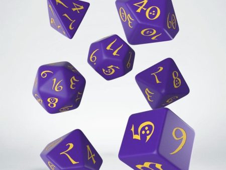 Classic RPG Purple & Yellow Dice Set (7) Fashion