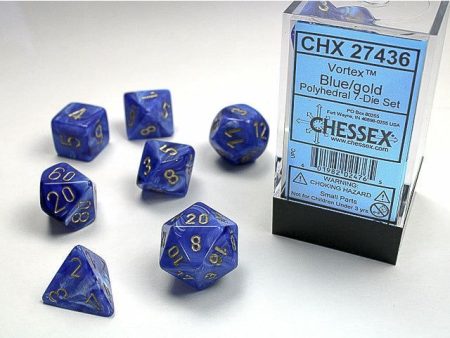 Vortex Blue w Gold - 7 Die Set (CHX27436) For Discount