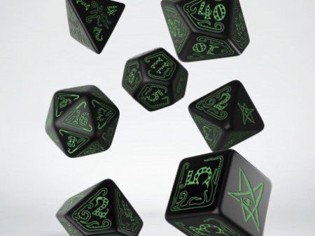 Call of Cthulhu Black & Green Dice Set (7) Supply